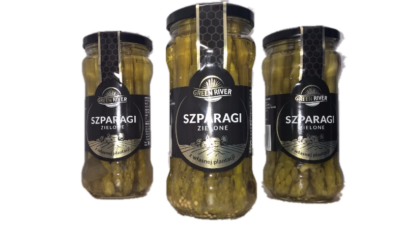 We offer green asparagus in vinegar in 370 ml jars