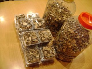 Mushrooms of the highest quality dried from last year's