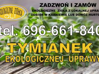 Organic, certified thyme cultivation. Can be sent by post.