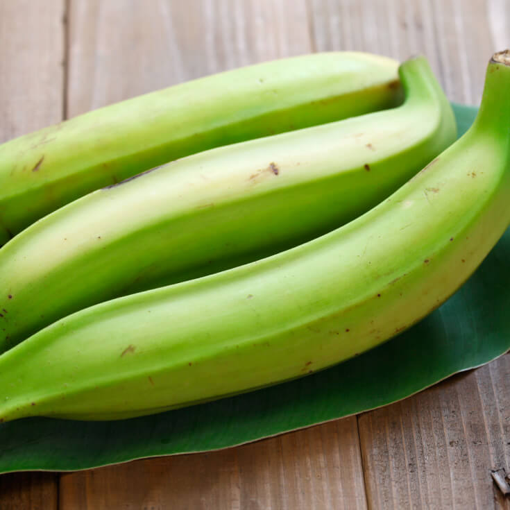 Ta Qua Bananas Plantains are often firmer than dessert bananas; they also have less sugar