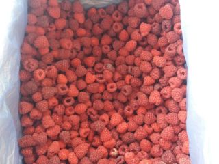 Frozen raspberry 80/20 (rolend), packaging 12kg.