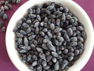 Frozen and sorted fruits of Kamchatka Berry. The price