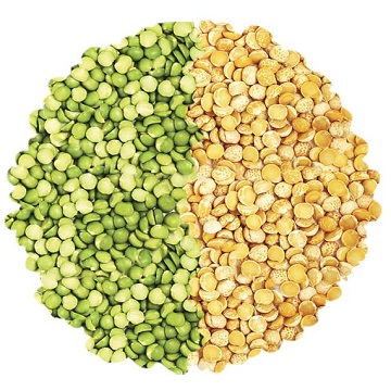 Green / yellow peas Halves and broken – max 8.0%; humidity – max