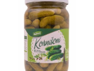 Pasteurized cucumbers of Serbian origin, package 720g, glass jar.