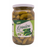 Pasteurized cucumbers of Serbian origin, package 720g, glass jar