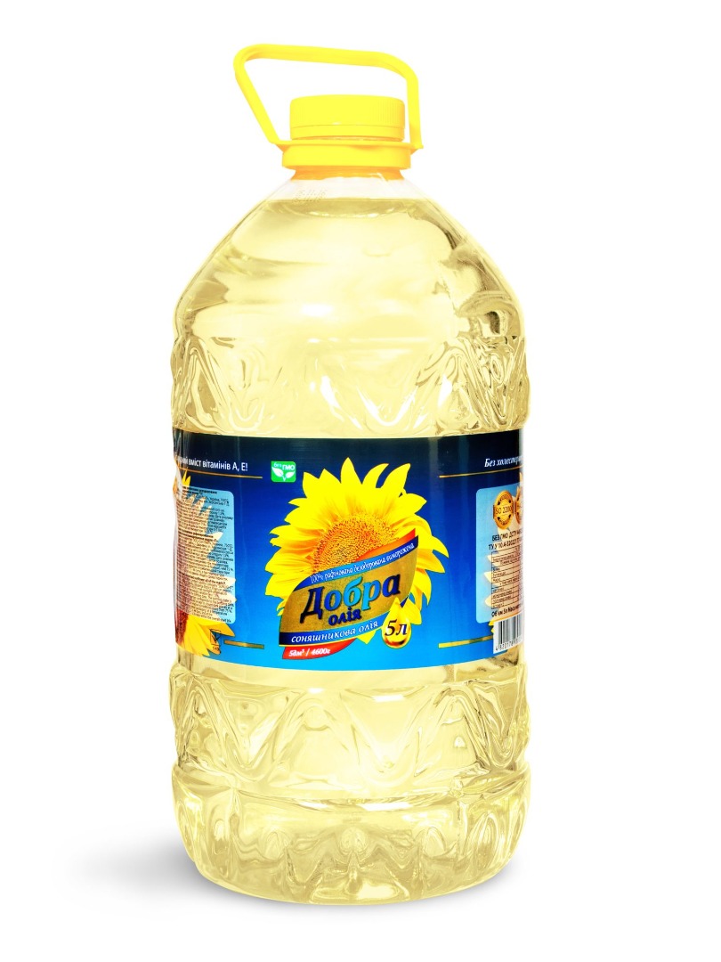 BOTTLE 1 liter BOTTLE 1 liter Sunflower refined oil Volume: 1 L Net weight: 920 g Shelf life: 24 month (8°С - 20°С) Refined deodorized sunflower oil