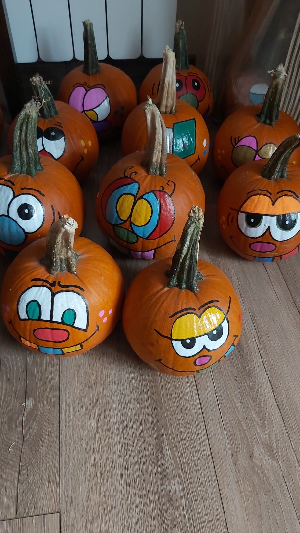 Painted pumpkins for sale