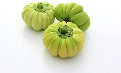 African eggplants can be found in an assortment of sizes from a small, round egg shape to a depressed globular, pumpkin-like shape with deep furrows and