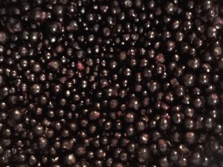 Frozen blackcurrant. Class A Frozen wild rowan. Class A