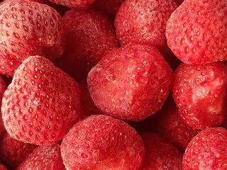 Frozen strawberries. Class A, B, Jam Raw materials used