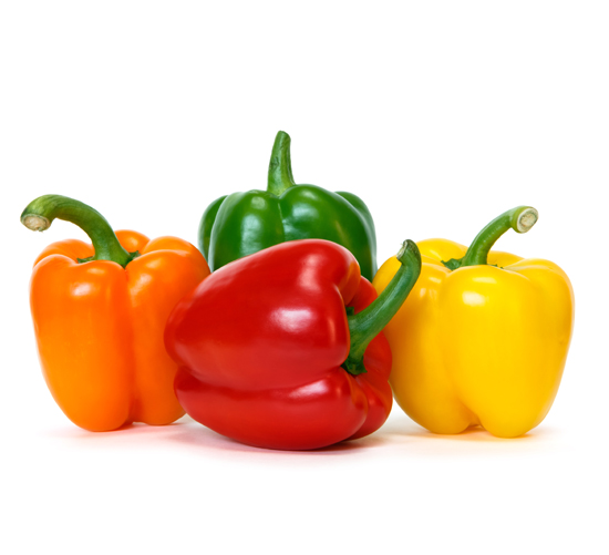 Available colors: Green - Red - Yellow - Orange peppers