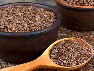 Brown flax seed oil with medicinal properties is rich