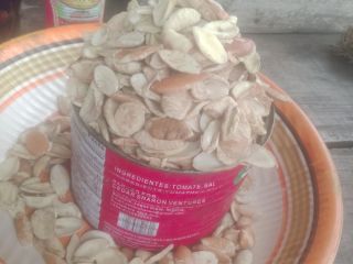 I sell cassava flakes, maize, palm oil, crayfish, local