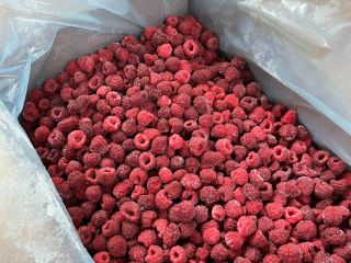 Ekologicznie produkowane i wstrząsane mrożone maliny, produkowane w Berkovitsa