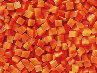 We offer large quantities of frozen diced carrots. Moq