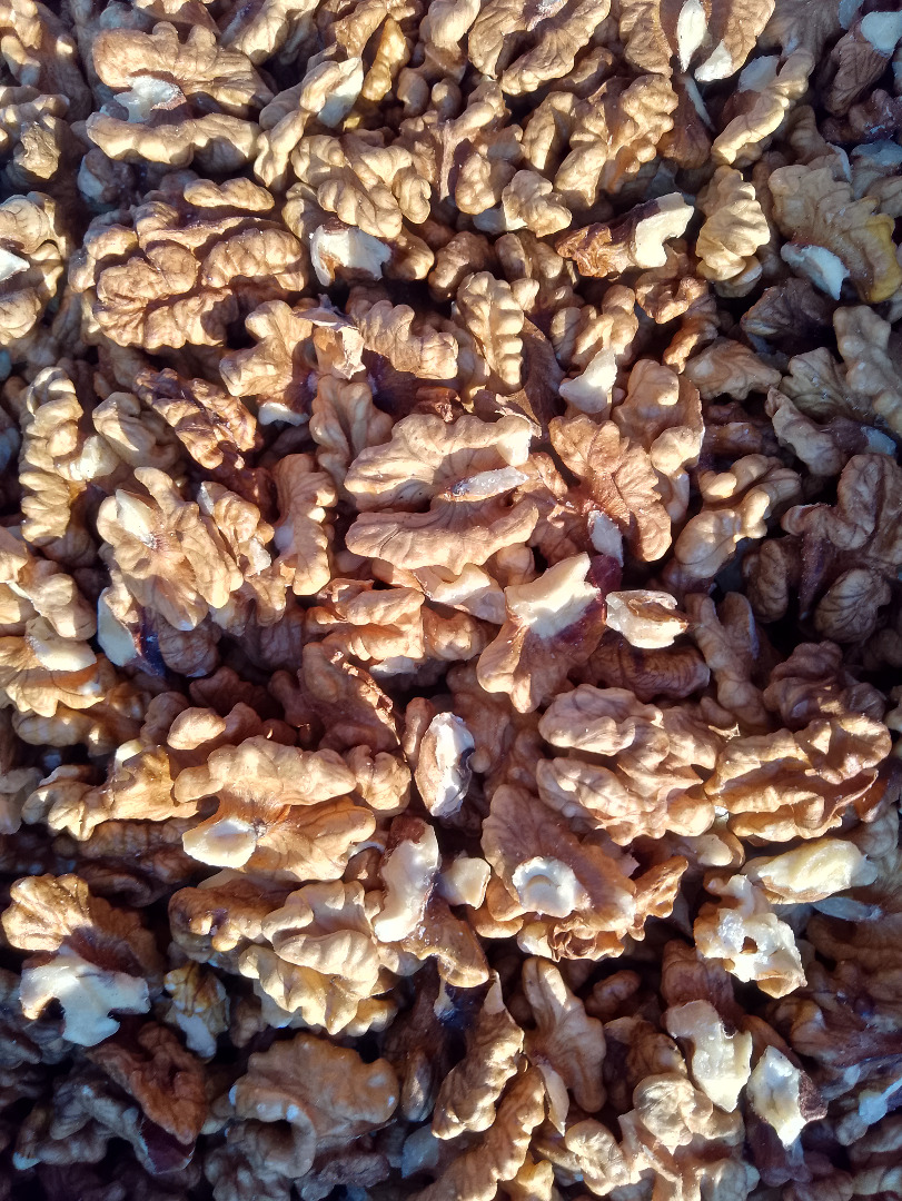 I will sell hand-shelled walnuts wholesale, light mix