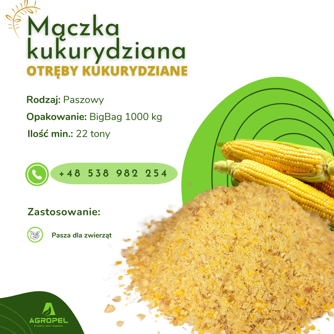Cornmeal (corn bran) We offer cornmeal (often called bran) in continuous sale