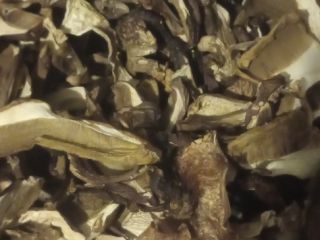 Mushrooms dried whole and sliced. Boletes, boletes, red and