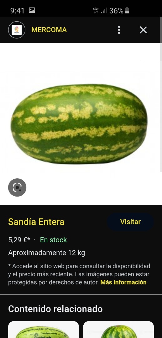 Watermelons from 8 to 12 kilos per unit