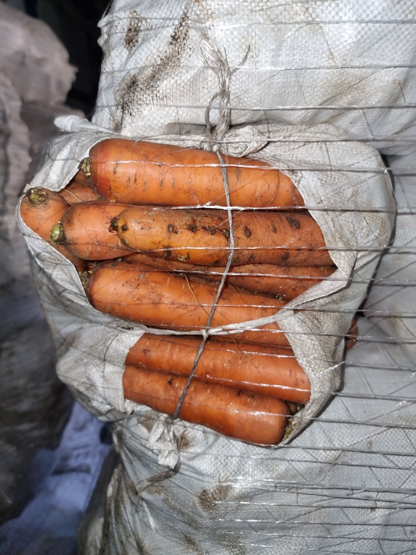 I will sell dirty carrots packed in bags