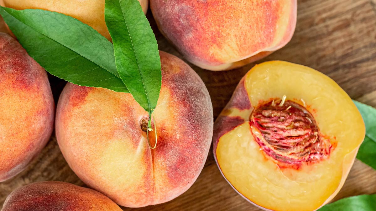 Peach Red Haven Tarade origin - Republic of Moldova Caliber 70 mm + wooden crate, palletized, cooled, from the refrigerator