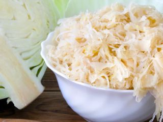 Sauerkraut currently in fermentation tank. We can deliver [telephone