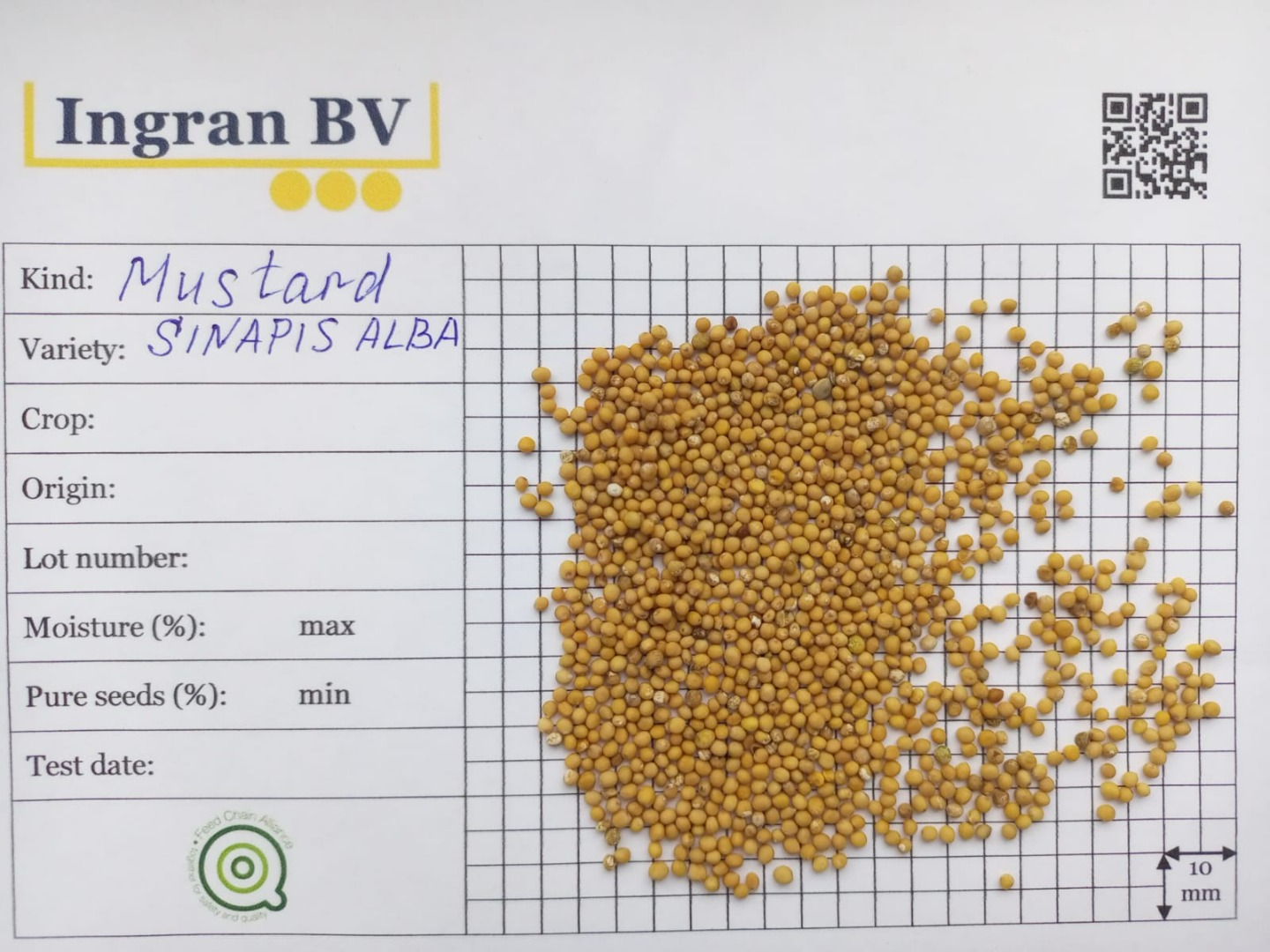 Our company Ingran offers brown mustard seeds (Brassica nigra) in big bags, price with delivery, analyses Planton [e-mail address]