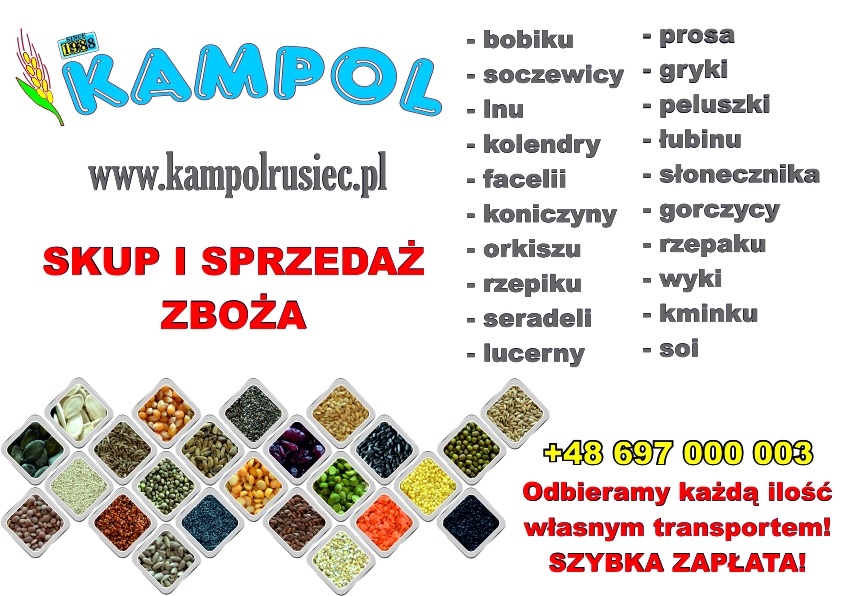 I will buy MILLET (yellow, white, red), PEAS, PAPING, WHEAT, BARLEY, FACELIA, SMALL CORN (yellow, red, black, orange), SUNFLOWER, LUPUIN, BUCKWHEAT, RAPE