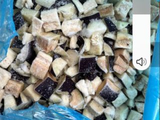 Frozen eggplant cubes 20x20 For sale, price negotiable