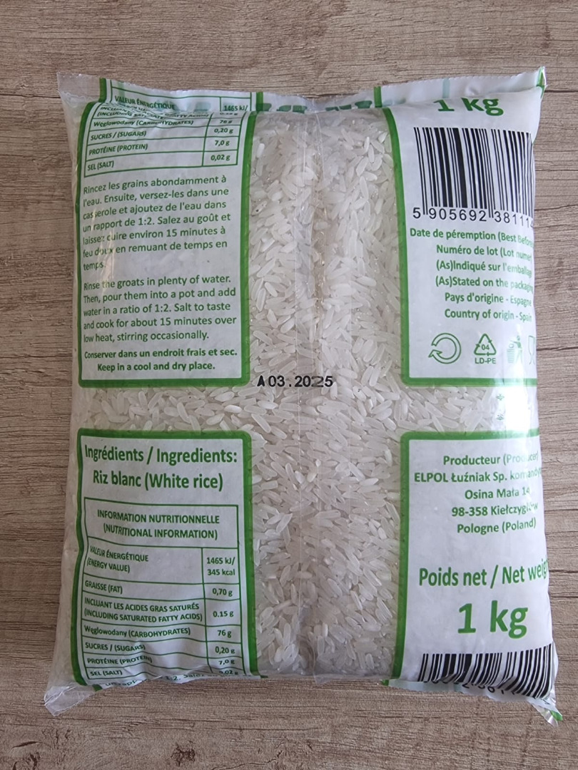 Offer for rice in bags 1kg, price to agrred