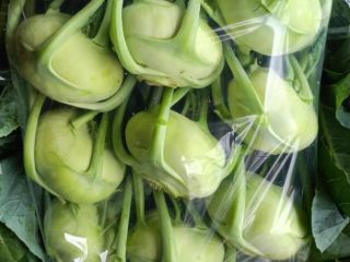 Kohlrabi for fresh market with a nice leaf