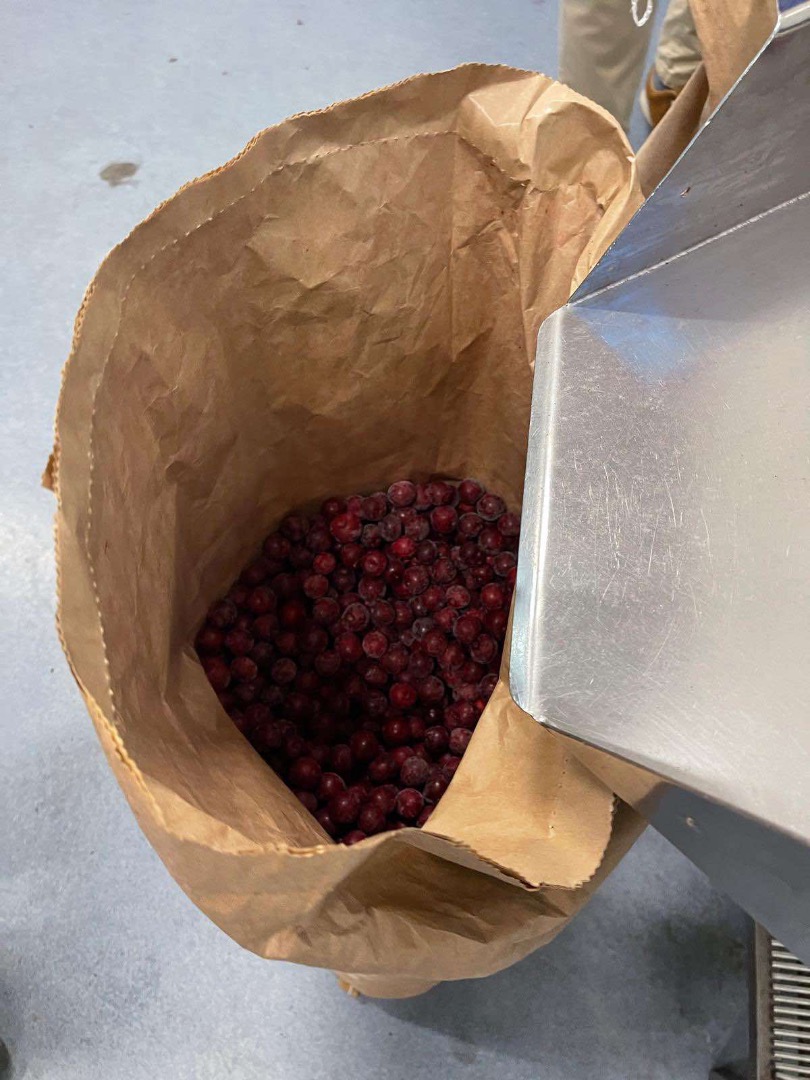I will sell frozen cherries with stones