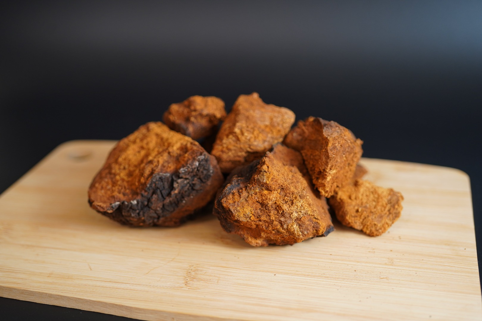 We offer high-quality dried chaga (birch mushroom) in bulk