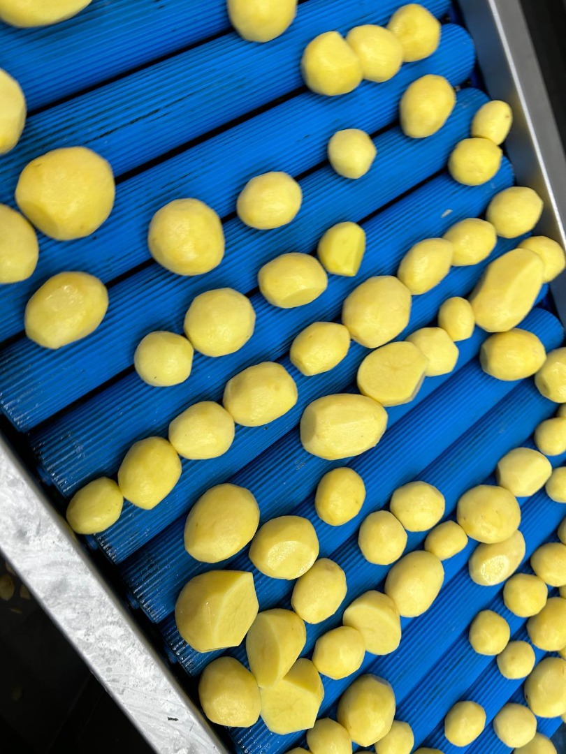 Peeled potatoes