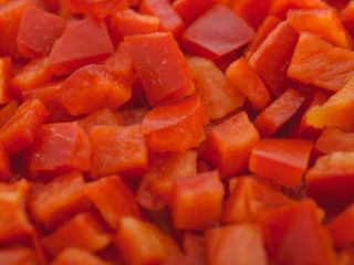 We sell FROZEN RED PEPPER CUBE 10X10 We have