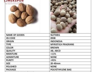Our premium quality whole nutmeg (pala sehat) comes from