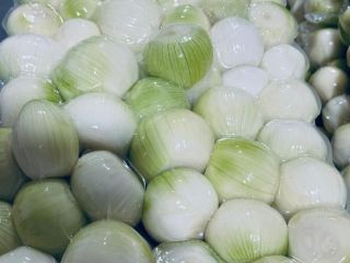 1. Fresh peeled onions - white and red -