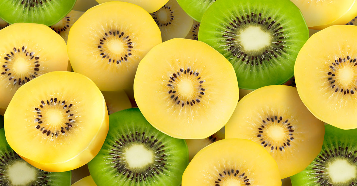 The golden ( greenish ) kiwifruit has a smooth, bronze skin, with a beak shape at the stem attachment