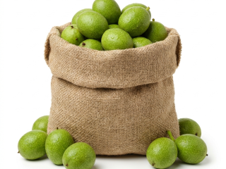 Fresh, young GREEN WALNUTS for sale, harvest 2026. Harvested