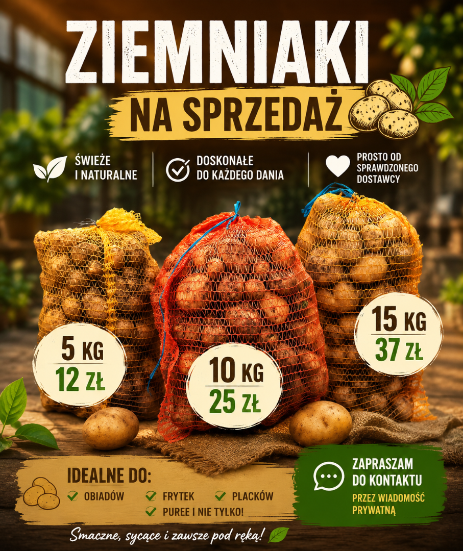 The potatoes are organically grown without any fertilizers