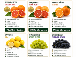 Good morning, I offer premium quality citrus fruits, prices