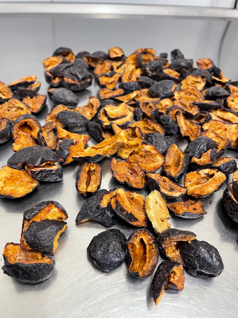We offer freeze-dried plum pieces, produced by a Polish company specializing in fruit freeze-drying